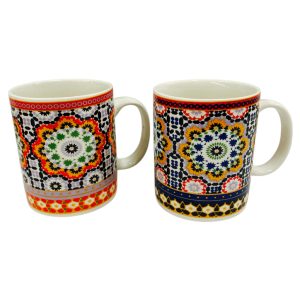 Jarro mug ceramica decorado