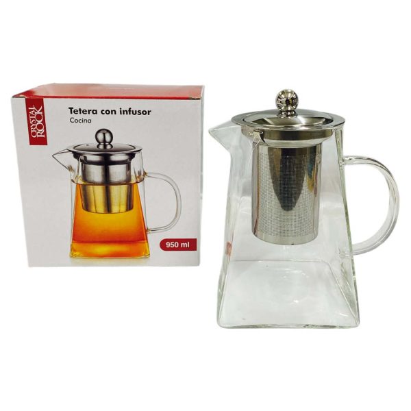 Tetera De Vidrio c/ Infusor 950ML