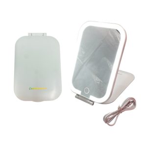 Espejo plegable c/luz recargable
