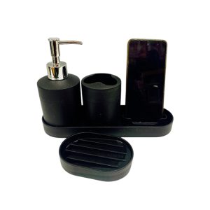 Set de baño plastico "Quo" x4 pzas