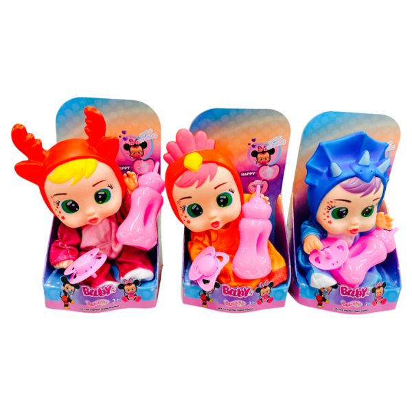 Cry baby c/mamadera y chupete chica