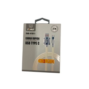 Cable tipo c punta de metal "Time" 3.1a
