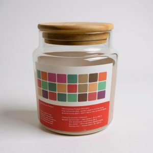 Frasco de vidrio tapa bamboo 700ml