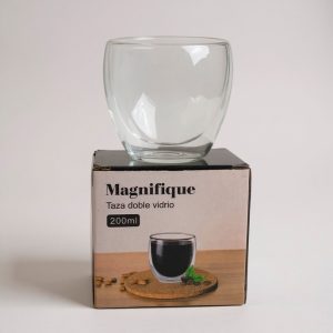Taza doble capa de vidrio 200ml