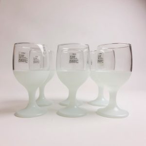 Copas de vino x6ml esfume blanca
