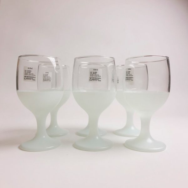 Copas de vino x6ml esfume blanca