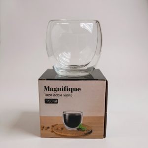 Taza doble capa de vidrio 150ml
