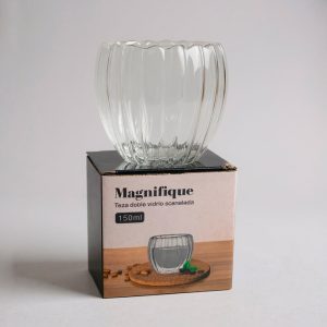 Taza doble capa de vidrio 150ml