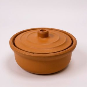 Cacerola terracota con tapa 18cm