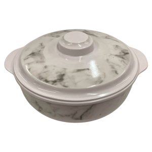 Ensaladera de melamina redonda con tapa chica