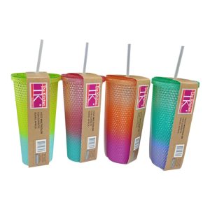 Vaso acrilico multicolor de 600ml