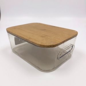 Organizador acrilico tapa bamboo mediano