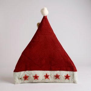 Gorro navideño de felpa con luz