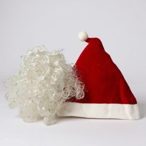 Gorro de navidad de felpa con barba