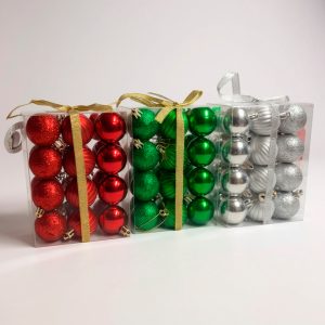 Bolas Navideñas x24 n?4 con moño