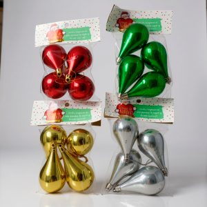 Bolas navideñas x4 bulbos