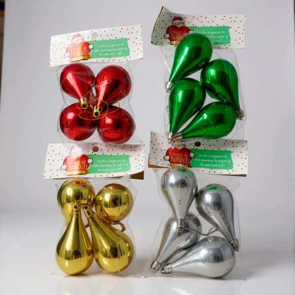 Bolas navideñas x4 bulbos