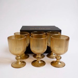Copas de vino ambar x6 280ml