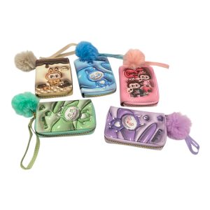 Billetera con pompon Labubu