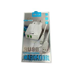 Cargador Ibek tipo C3 1A 2 usb