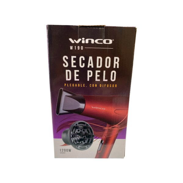 Secado de pelo plegable con difusor Winco W1