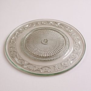 Plato de sitio de vidrio labrado 33cm