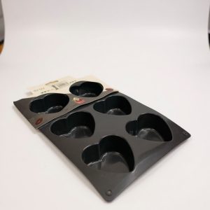 Molde muffins corazon silicona