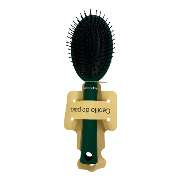 Cepillo de pelo verde redondo