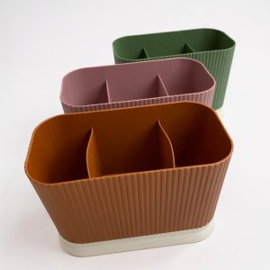 Escurridor de cubiertos plastico bicolor