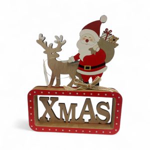 Cartel navideño madera