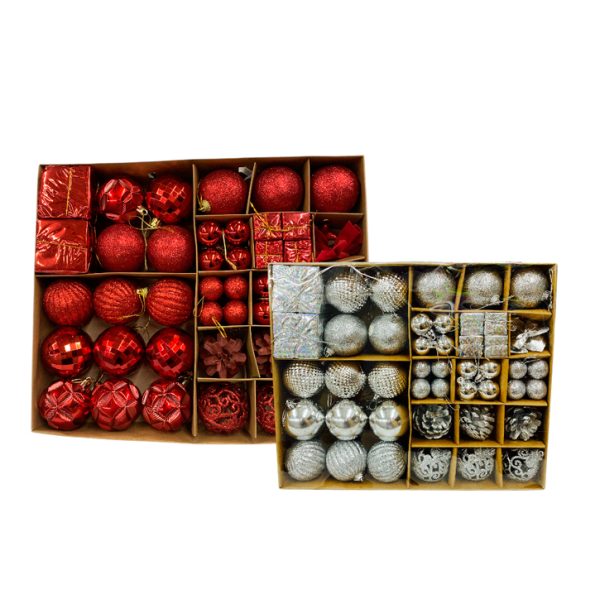 Caja de regalo con adornos  navideños