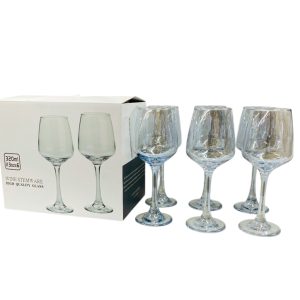 Copas de vidrio tornasol x6