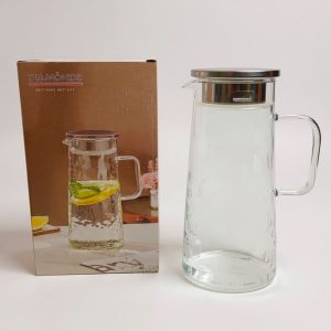 Jarra de vidrio tapa acero