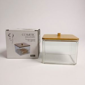 Organizador de acrilico tapa bamboo
