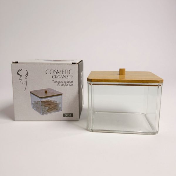 Organizador de acrilico tapa bamboo