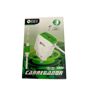 Cargador tipo C Ibek 2 usb