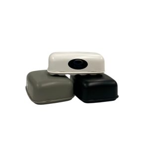 Jabonera plastica con tapa Crom