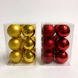 Bolas navideñas  x6 en estuche