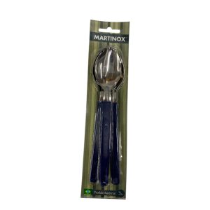 Cucharas x4 mango negro plastico Martinox