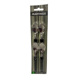 Cucharitas x4 mango negro plastico Martinox