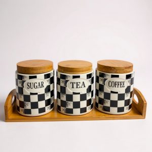 Set de frasco x3 + base de bamboo