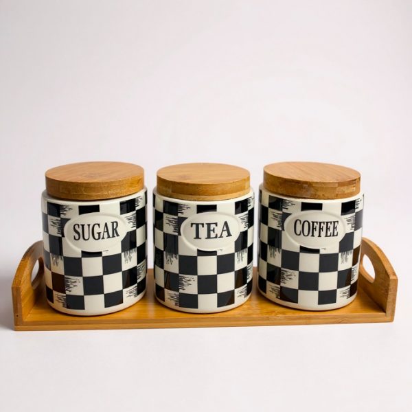 Set de frasco x3 + base de bamboo