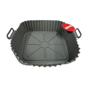 Molde de silicona cuadrado para ai fryer con asas 20cm