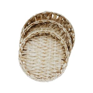 Bandejas rusticas redondas x3