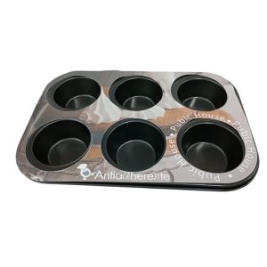 Molde de teflon para mouffins x6