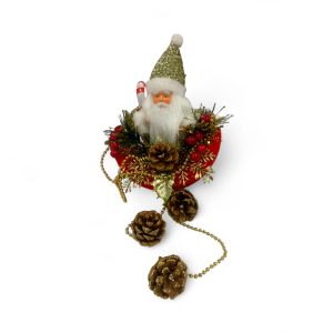 Adorno papa noel con piñas