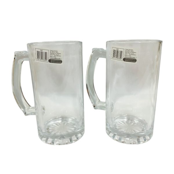 Chopp cervecero de vidrio x2 500cc