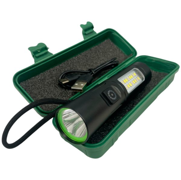 Linterna tacticadoble panel usb
