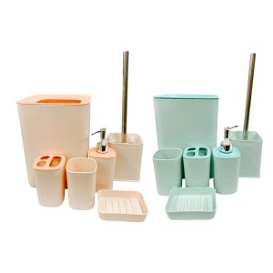 Set de baño x6 pzas con cesto