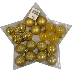 Bolas navideñas x20 estuche estrella